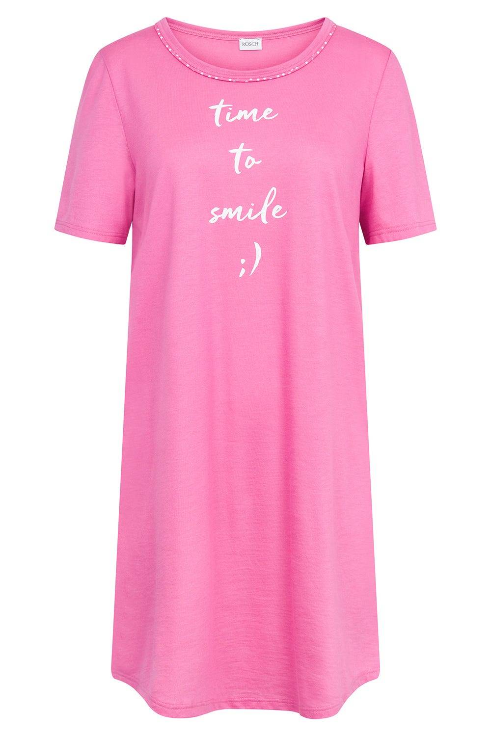 Rösch Nachthemd Mit Statement-Print Pink Baumwolle/Modal