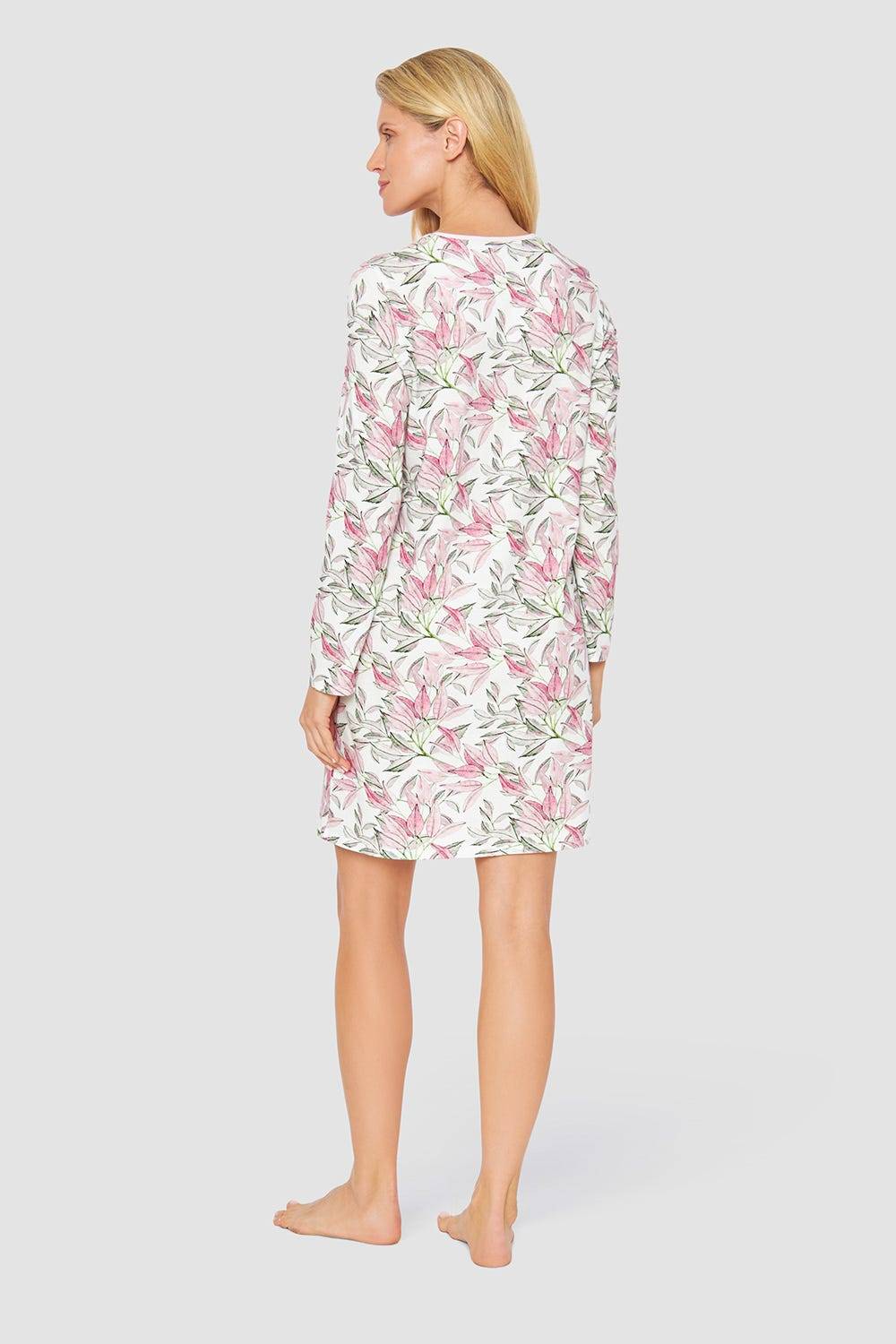 Rösch Nachthemd Mit Tropfenausschnitt 100% Baumwolle