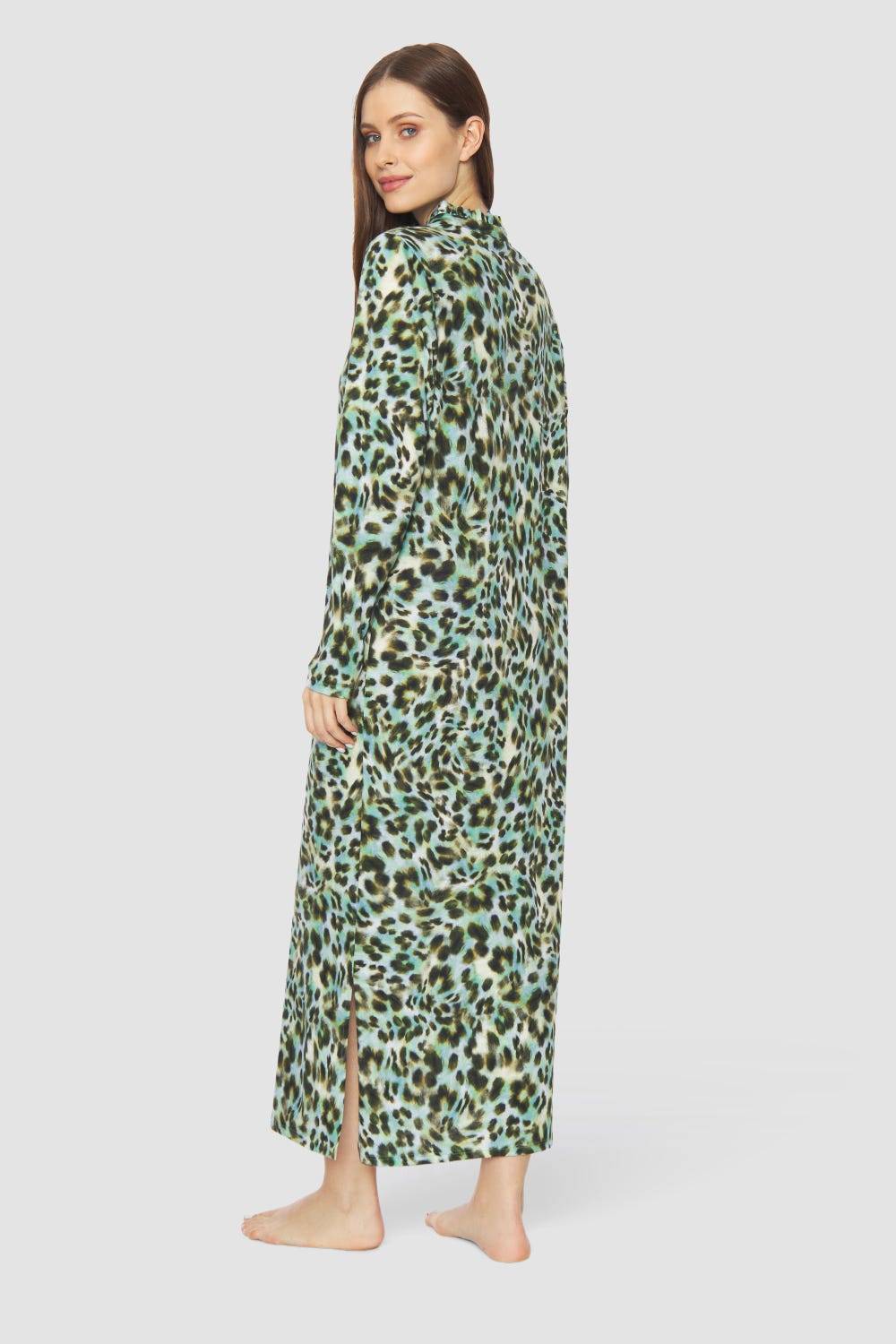 Rösch Nachtkleid Im Bunten Leo-Druck Baumwolle/Modal