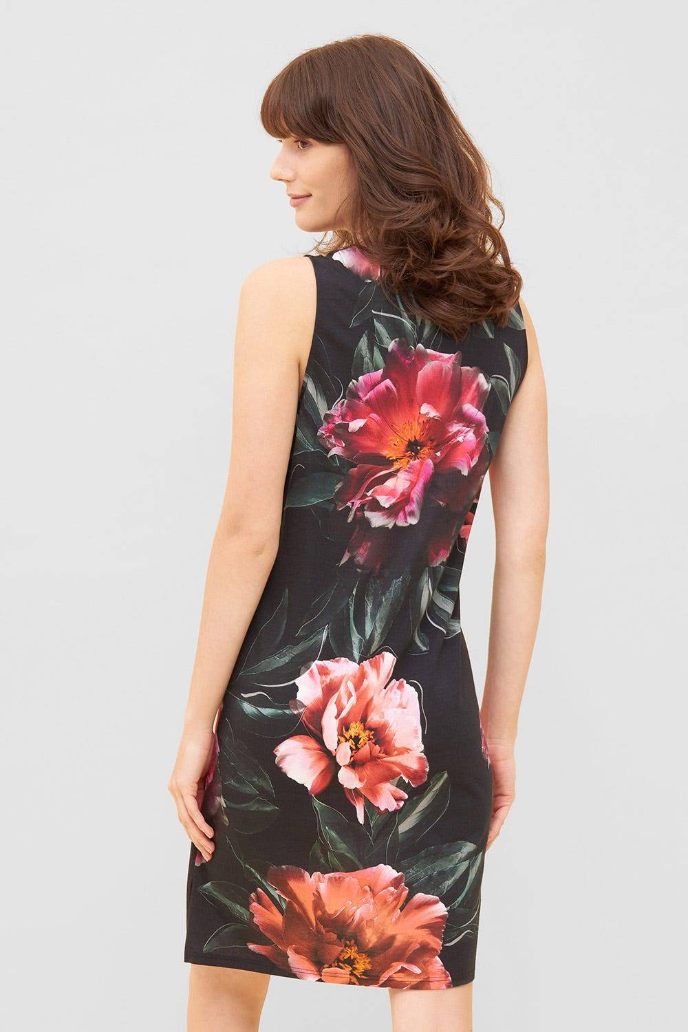 Rösch Nachtkleid Im Eleganten Blumendruck V-Ausschnitt Ärmellos Baumwolle/Modal