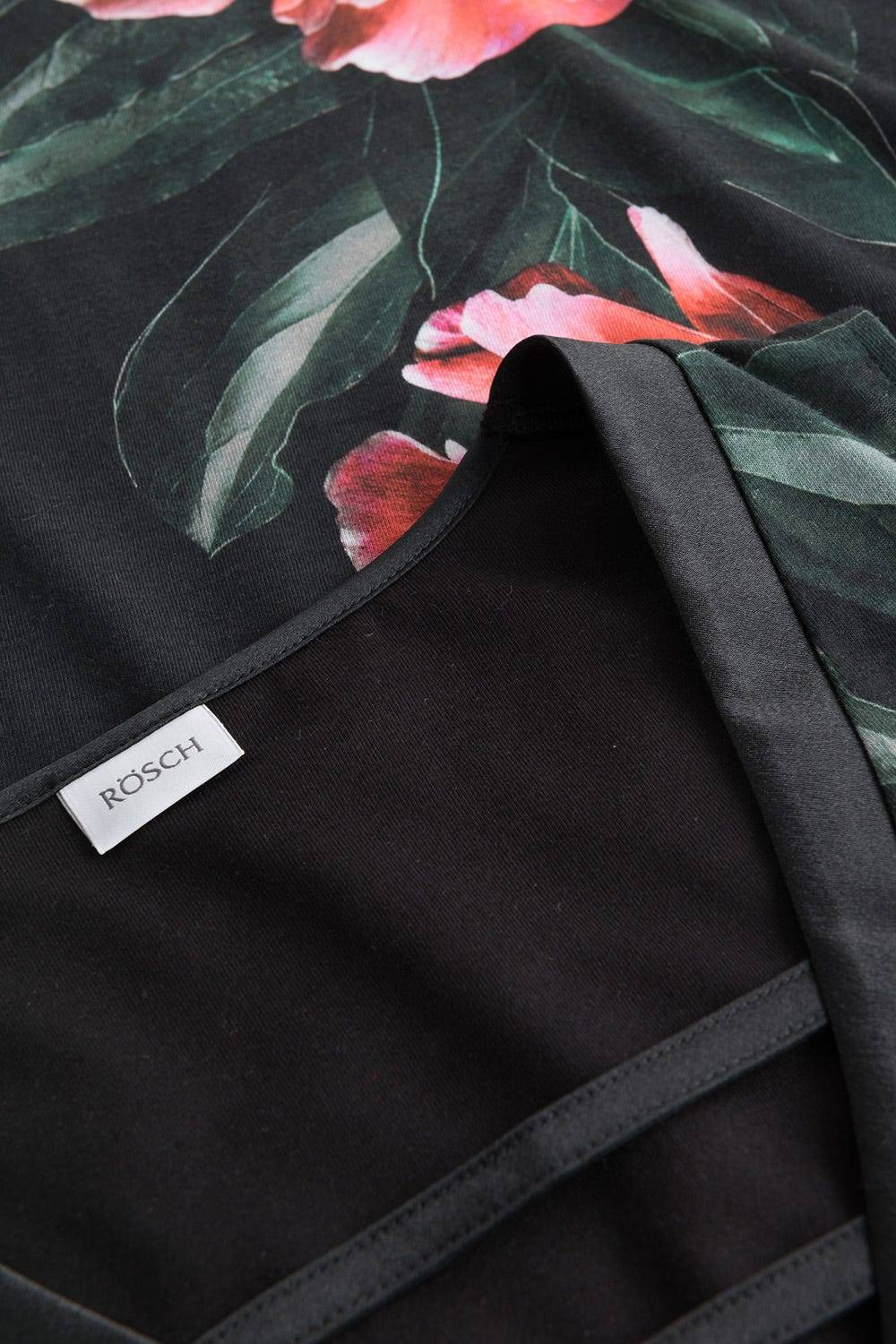 Rösch Nachtkleid Im Eleganten Blumendruck V-Ausschnitt Ärmellos Baumwolle/Modal