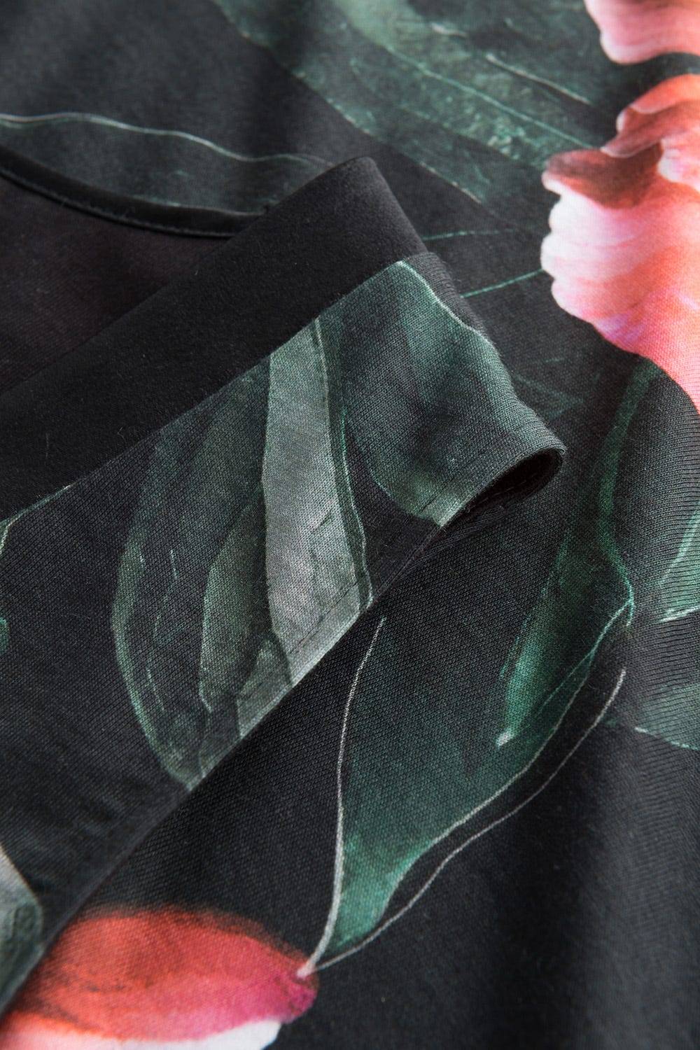 Rösch Nachtkleid Im Eleganten Blumendruck V-Ausschnitt Ärmellos Baumwolle/Modal