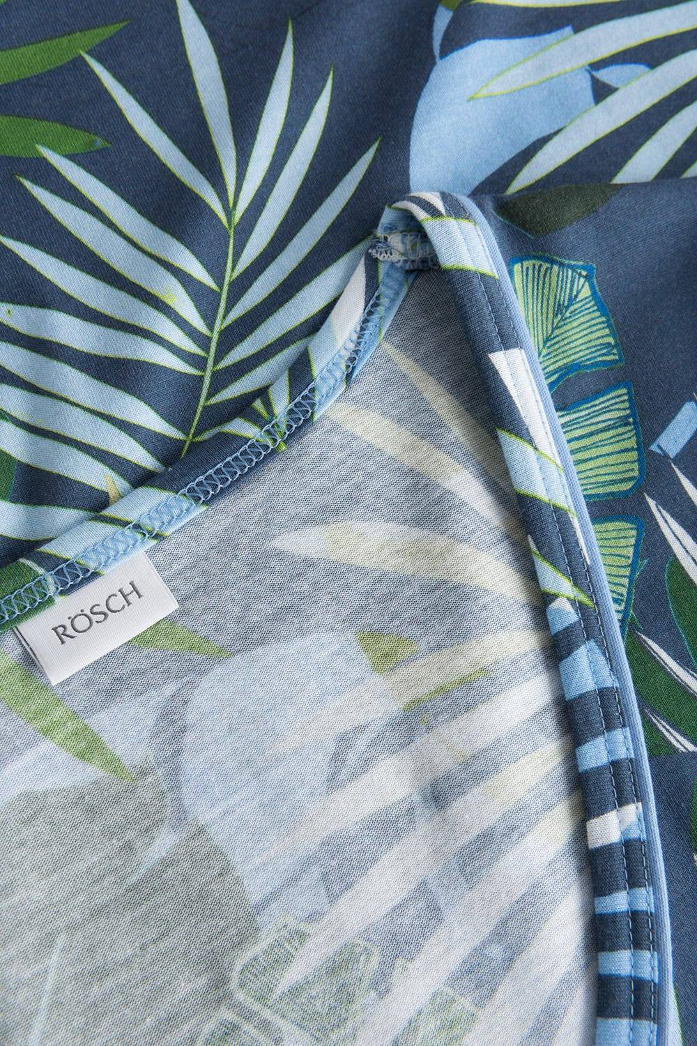 Rösch Nachtkleid Im Tropischen Palmen-Druck Taschen Baumwolle/Modal