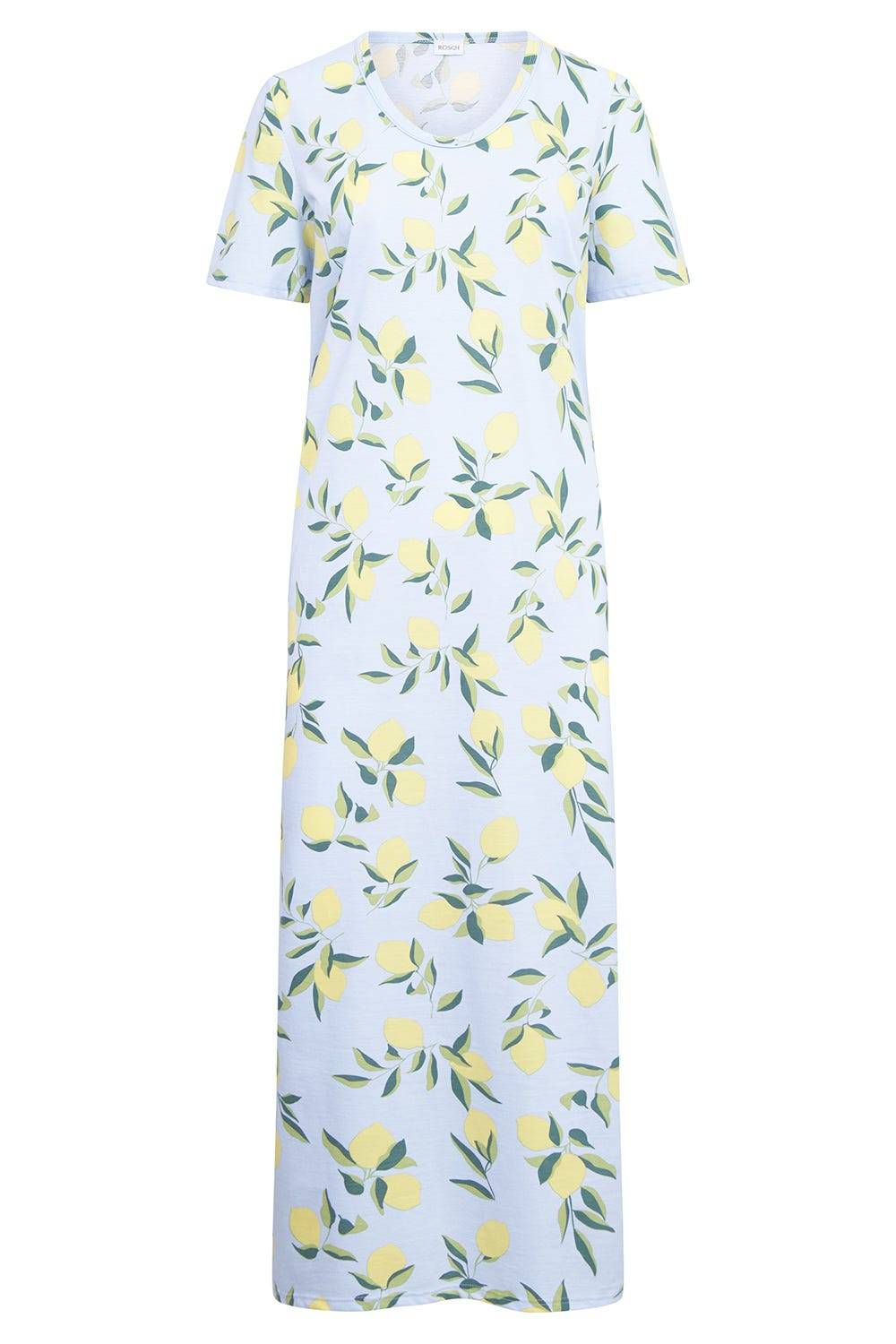Rösch Nachtkleid Im Zitronendruck Maxilänge Sommerlich 100% Baumwolle