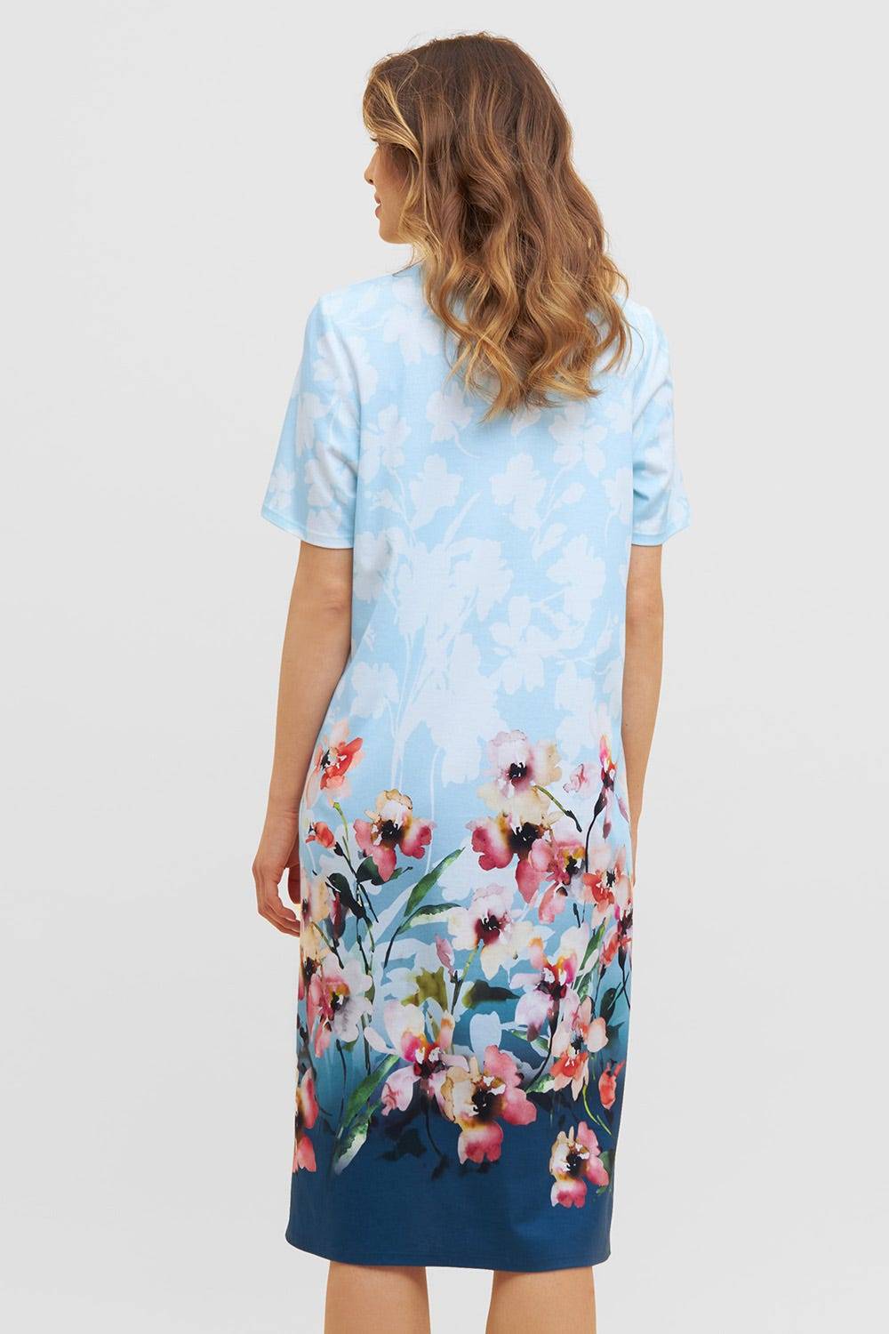 Rösch Nachtkleid Mit Platziertem Druck Kurzarm Baumwolle/Modal