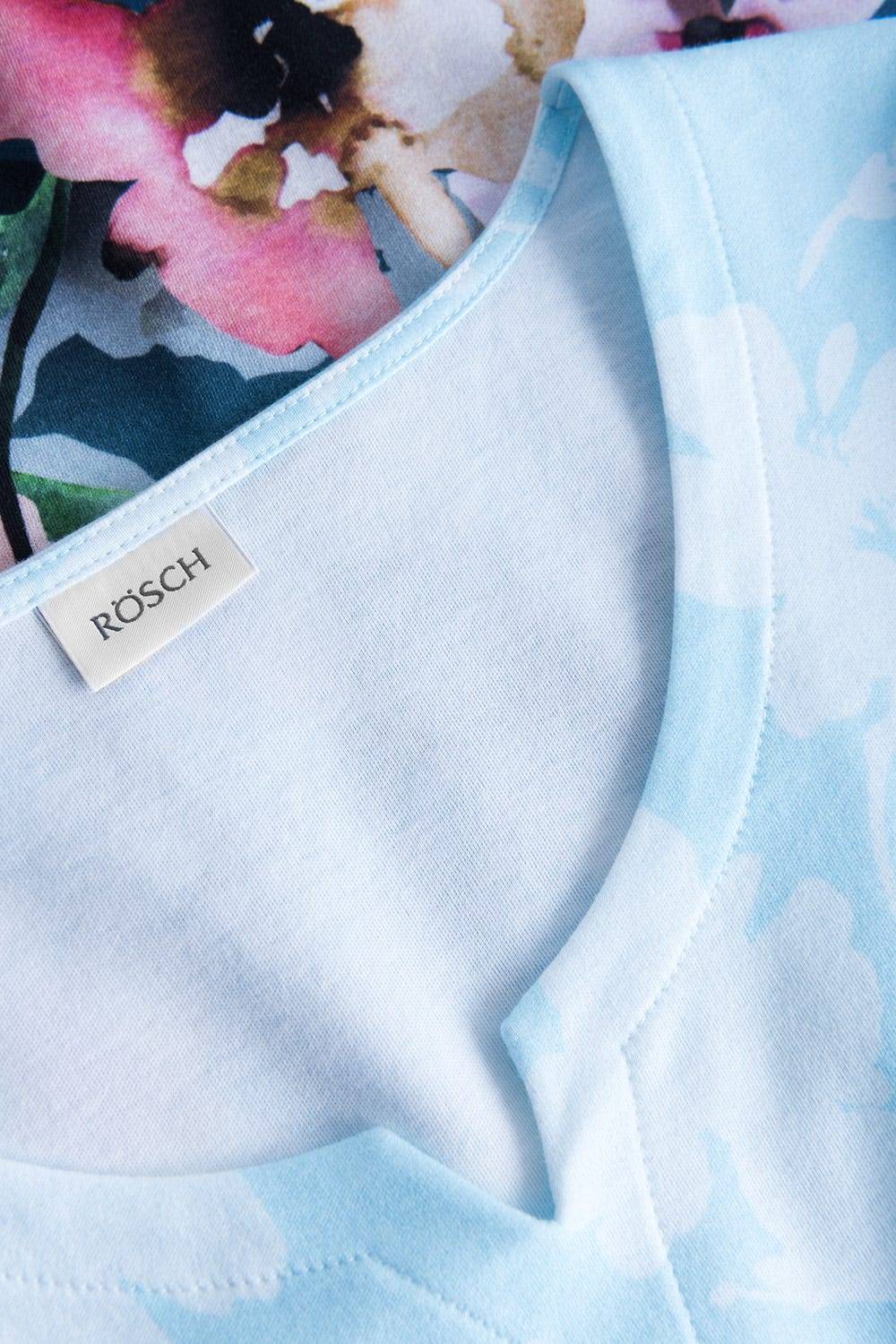 Rösch Nachtkleid Mit Platziertem Druck Kurzarm Baumwolle/Modal