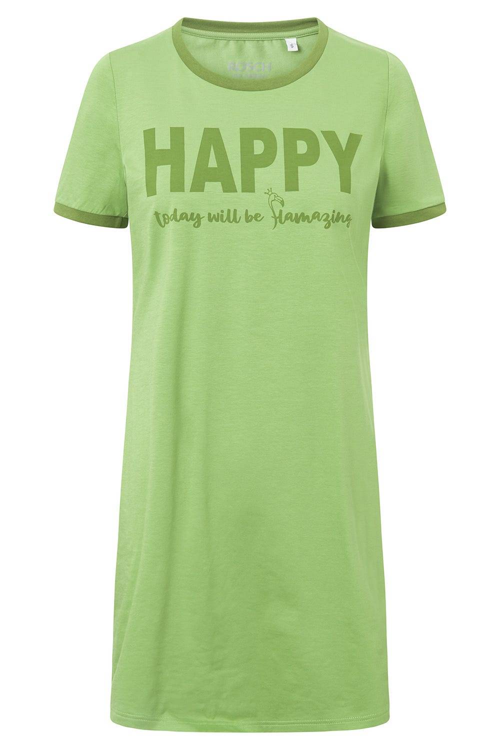 Rösch Nachtkleid Mit Statement-Print Grün Baumwolle/Elasthan