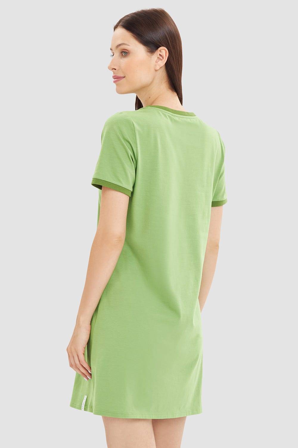 Rösch Nachtkleid Mit Statement-Print Grün Baumwolle/Elasthan