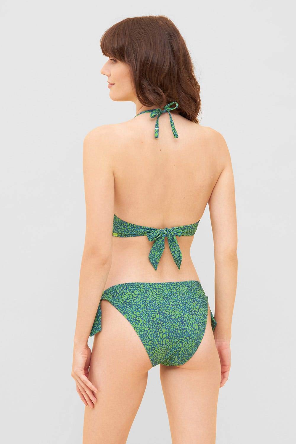 Rösch Neckholder Bikini Oberteil Im Leo-Druck Recyceltes Polyamid/Elasthan