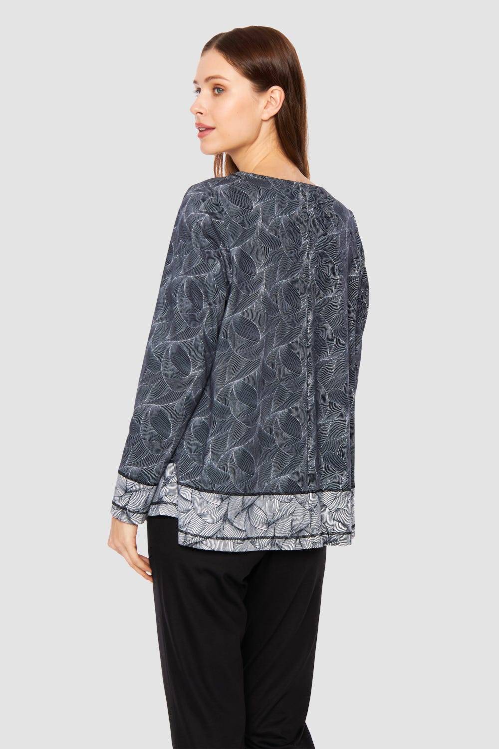 Rösch Oberteil Im Schwarz-weißen Mix A-Linie Baumwolle/Modal Große Größen Bis 54