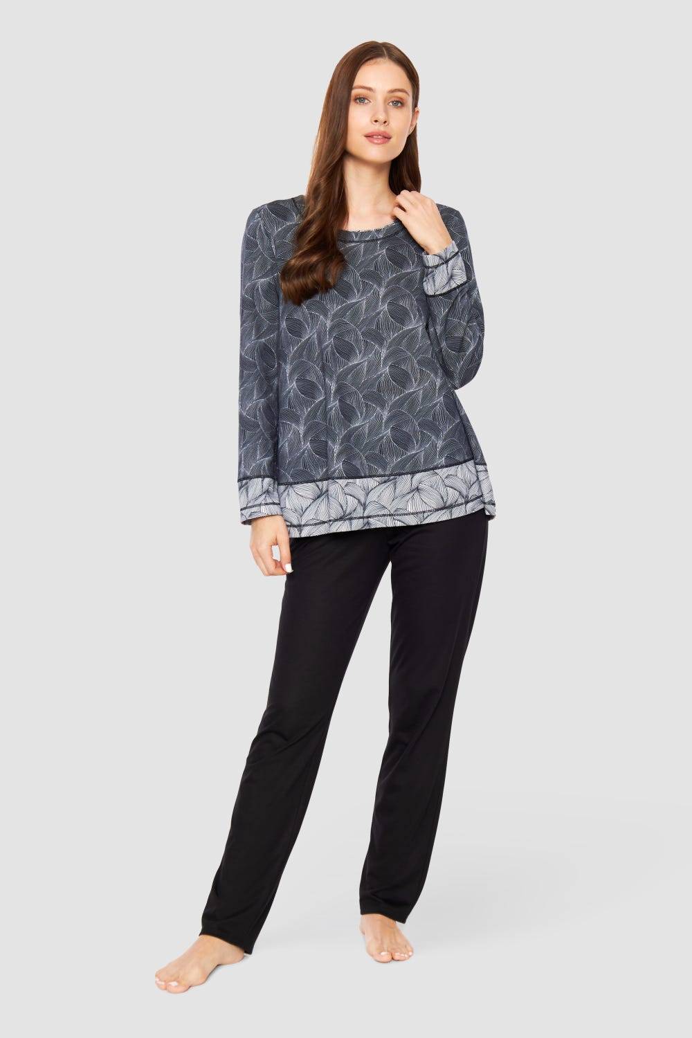 Rösch Oberteil Im Schwarz-weißen Mix A-Linie Baumwolle/Modal Große Größen Bis 54