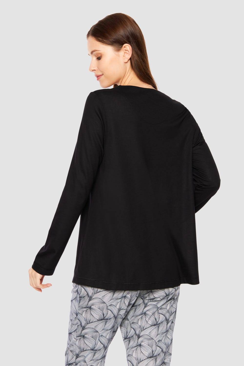 Rösch Oberteil In A-Linie Mit Kontrastpaspel Baumwolle/Modal Große Größen Bis 54