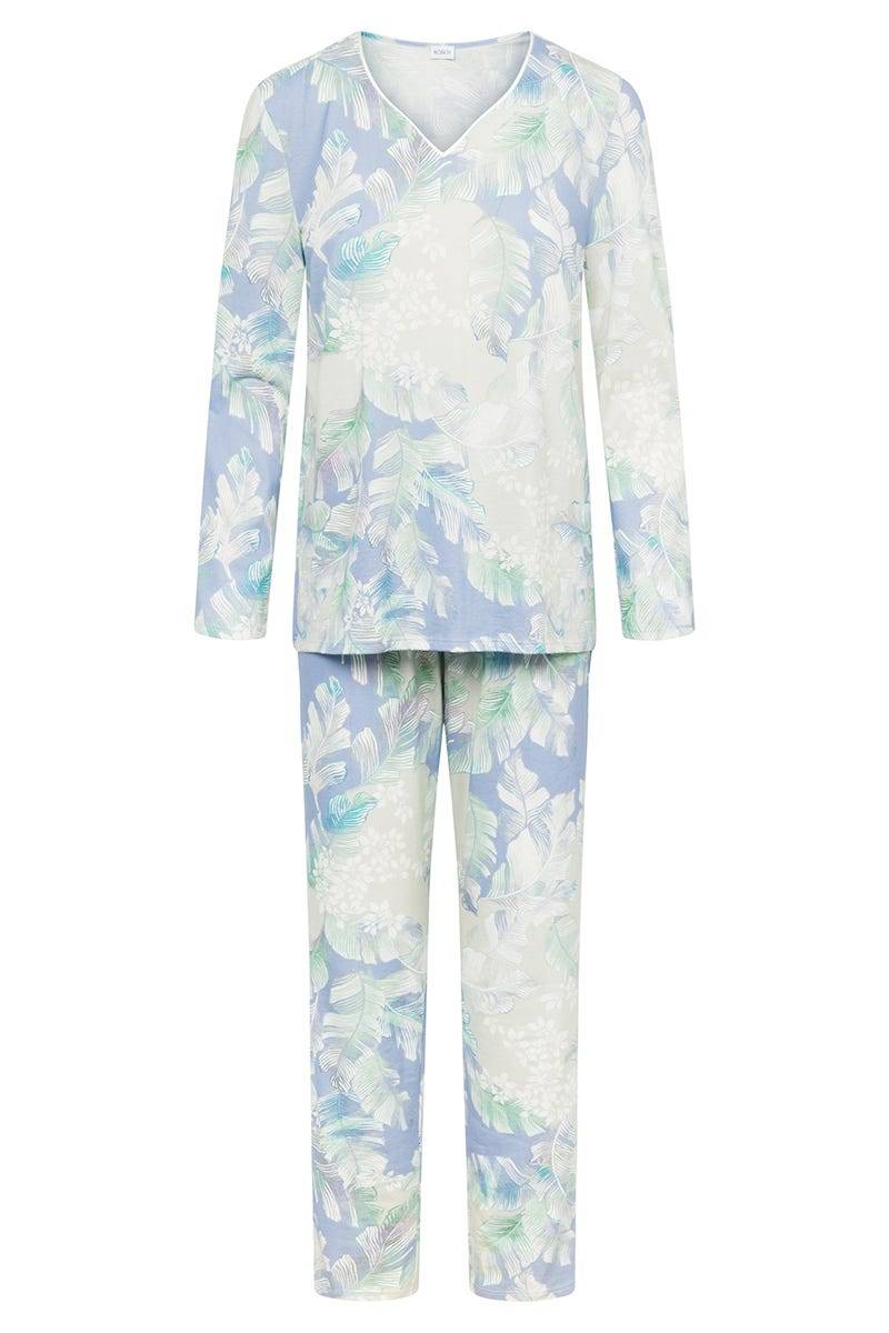 Rösch Pyjama Im Federdruck Art-Style Baumwolle/Modal