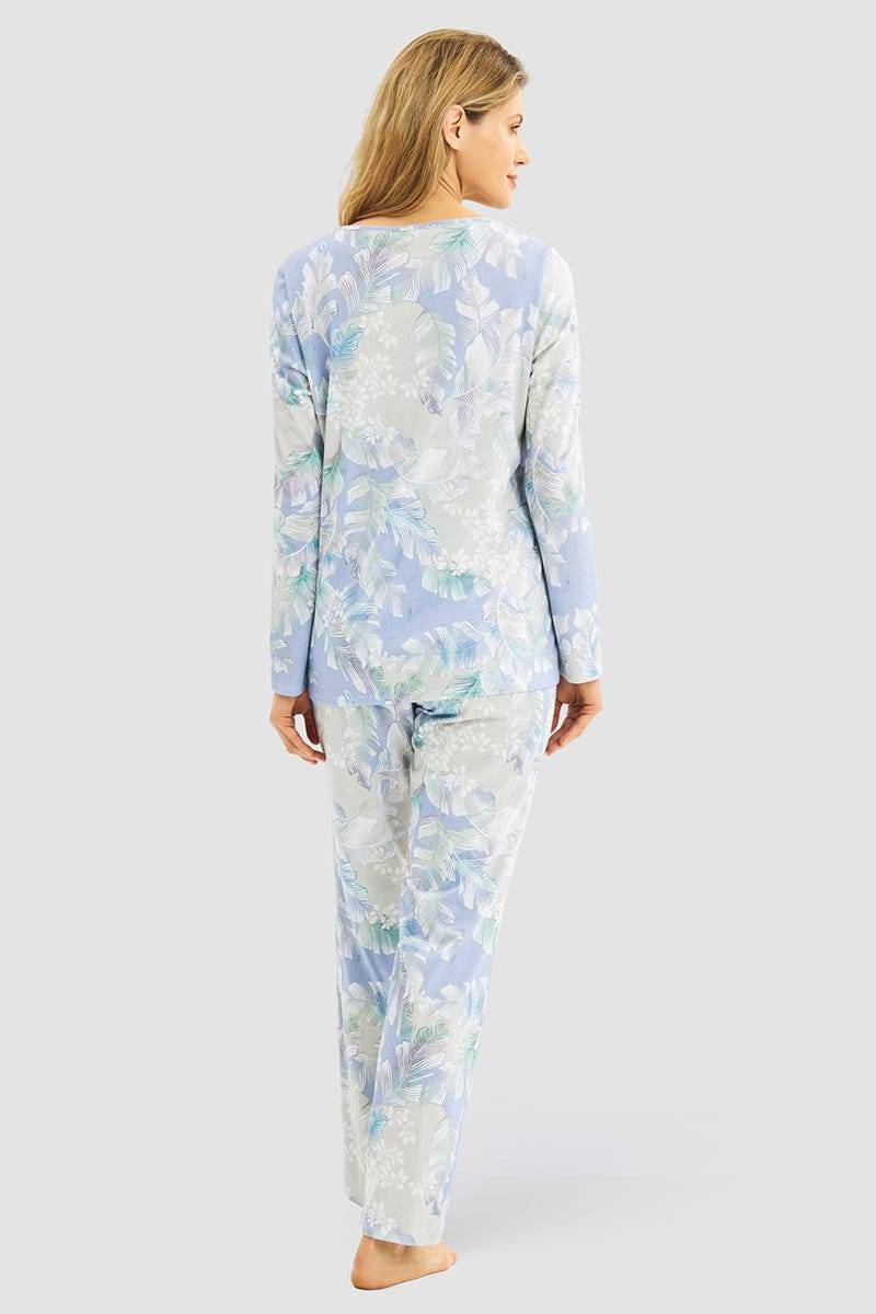 Rösch Pyjama Im Federdruck Art-Style Baumwolle/Modal