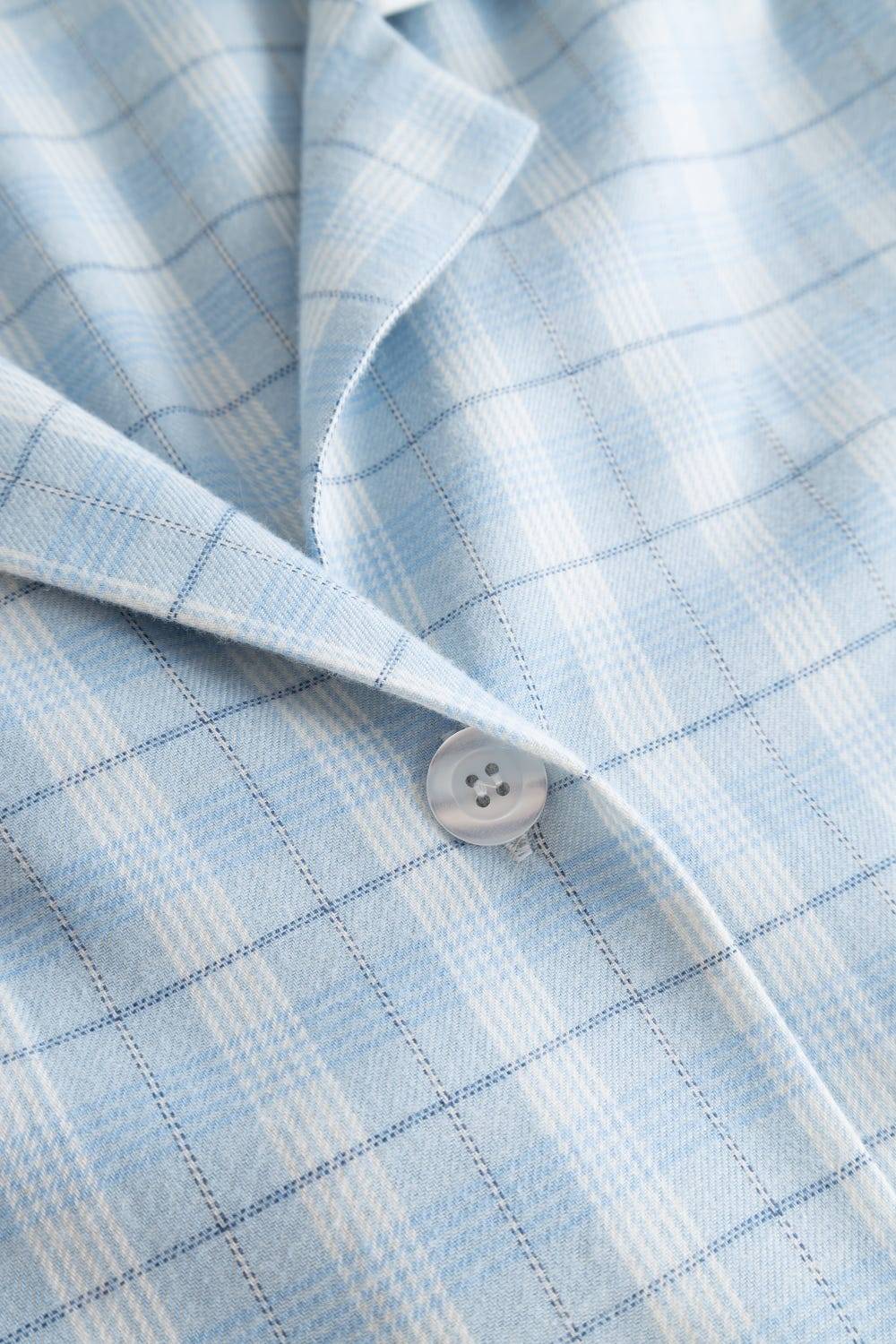 Rösch Pyjama Im Herrenhemdstil Flanell 100% Baumwolle