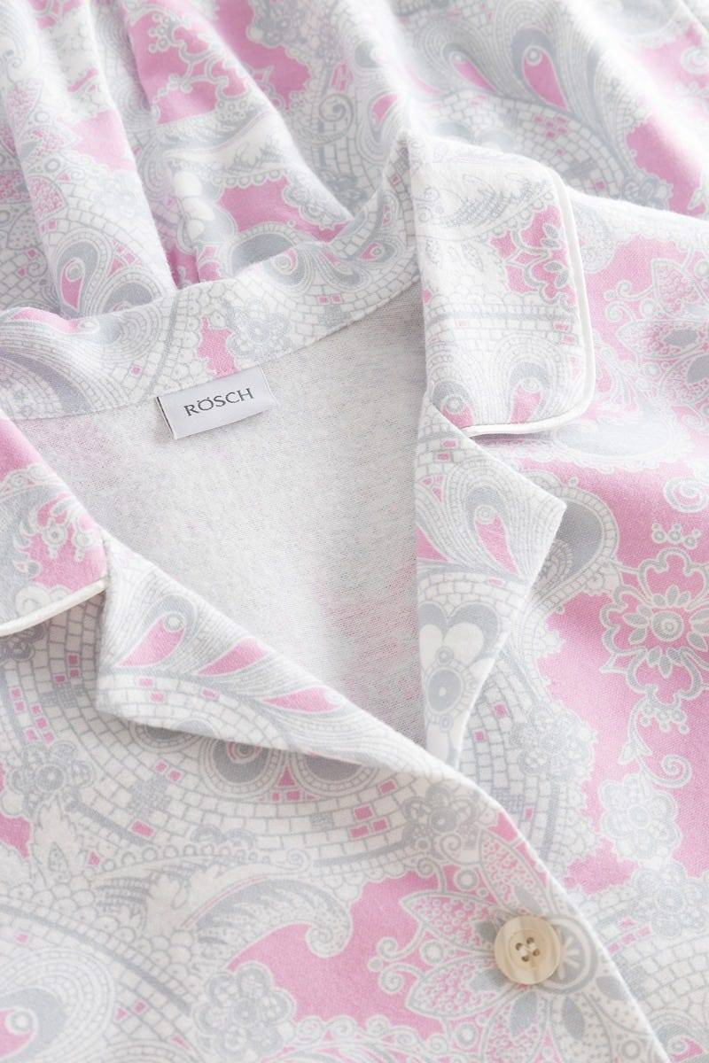 Rösch Pyjama Im Herrenstil Flanell Kuschlig 100% Baumwolle