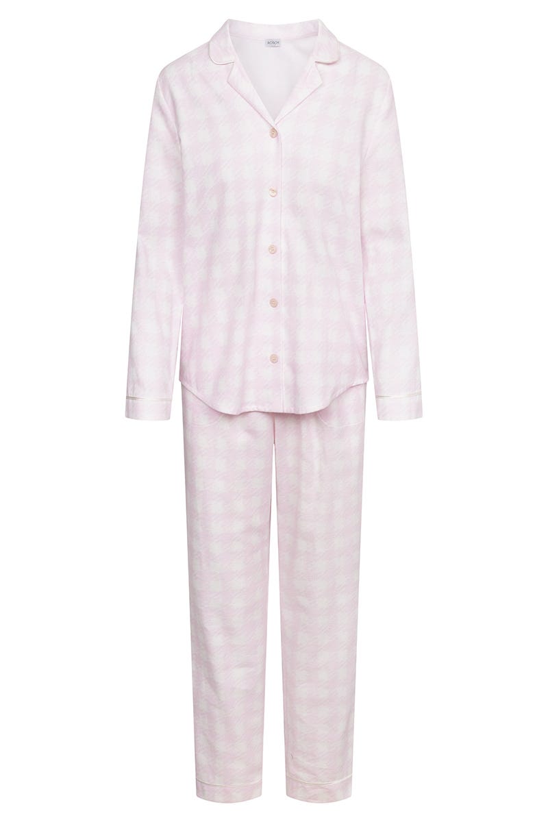 Rösch Pyjama Im Karo-Druck Aus Flanell 100% Baumwolle