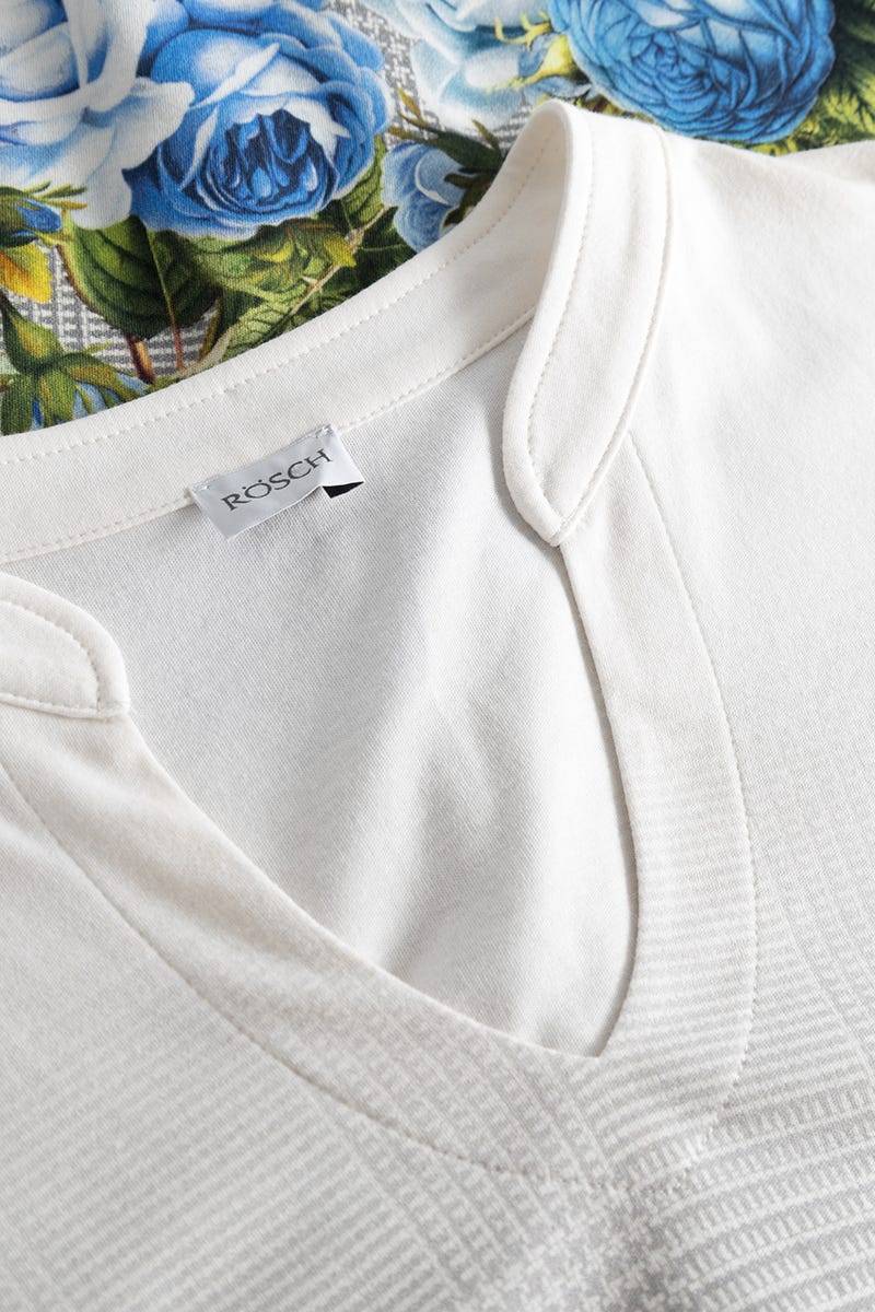 Rösch Pyjama Im Karo-Druck Mit Blumen 100% Baumwolle