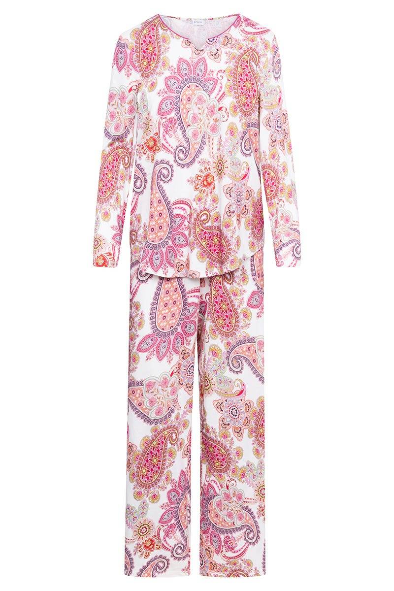 Rösch Pyjama Im Paisley-Druck Beerenfarben Baumwolle/Modal
