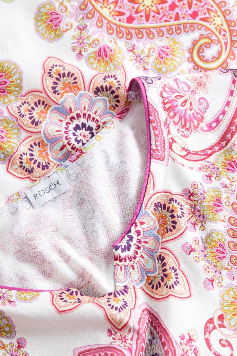 Rösch Pyjama Im Paisley-Druck Beerenfarben Baumwolle/Modal