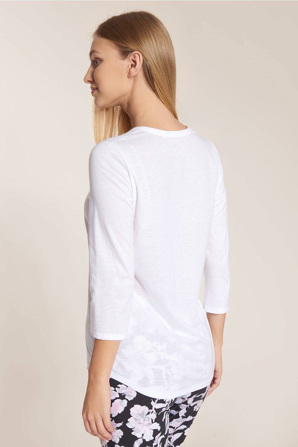 Rösch Pyjama Mit Blütendruck 3/4-Ärmel 100% Baumwolle