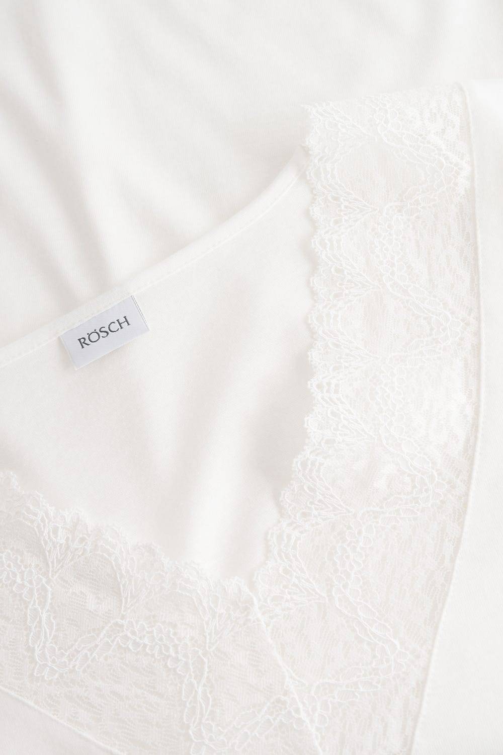 Rösch Pyjama Mit Eleganten Spitzen-Details Einfarbig Romantisch Verspielt Baumwolle/Modal