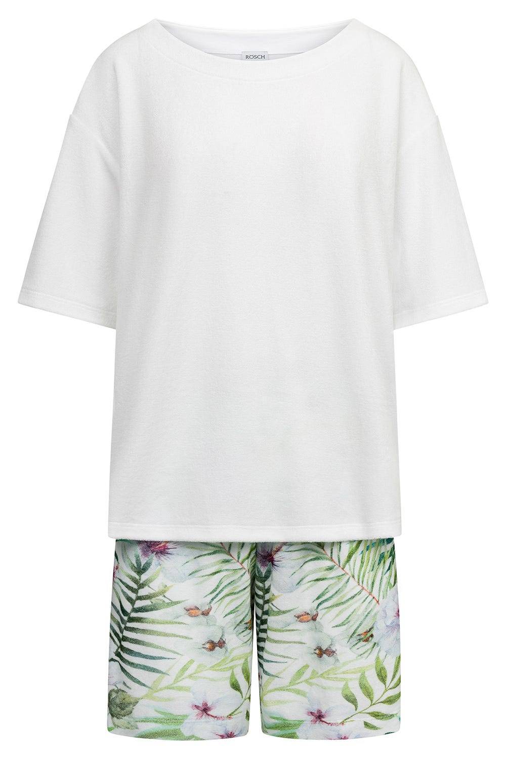 Rösch Pyjama Mit Exotischem Blumendruck Frottee Baumwolle/Polyester