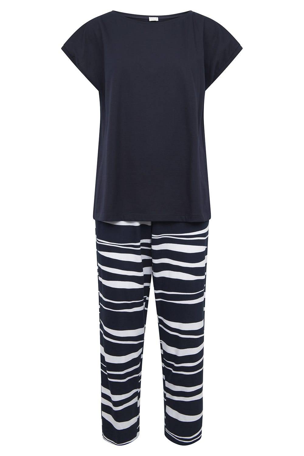 Rösch Pyjama Mit Grafikdruck Wellenförmig 100% Baumwolle