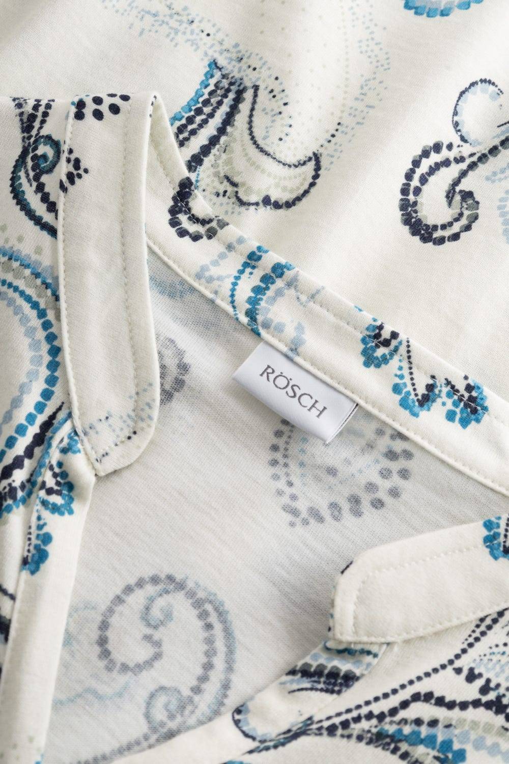 Rösch Pyjama Mit Paisleydruck Hellblau Baumwolle/Modal