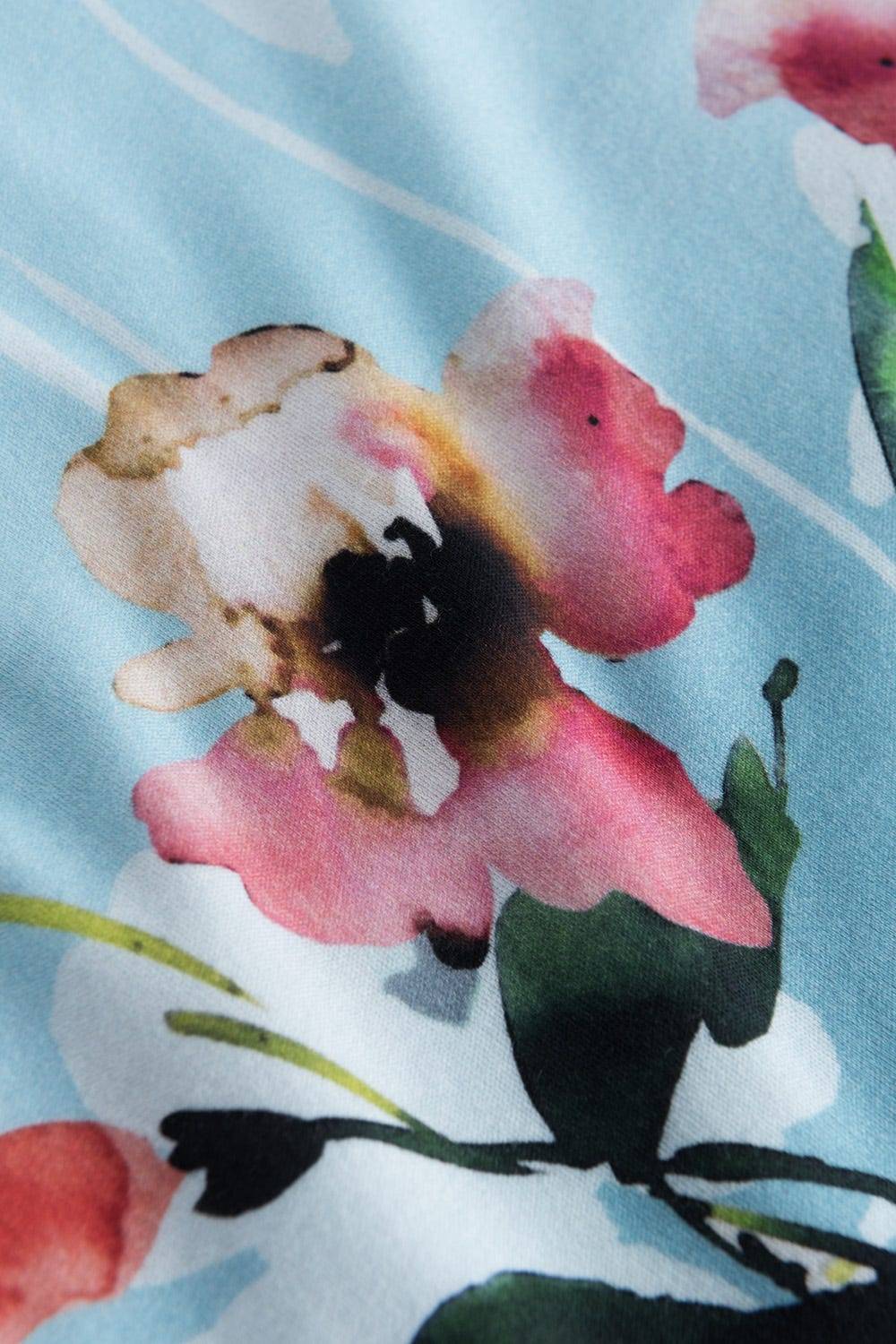 Rösch Pyjama Mit Platziertem Druck 7/8-Hose Kurzarm Baumwolle/Modal