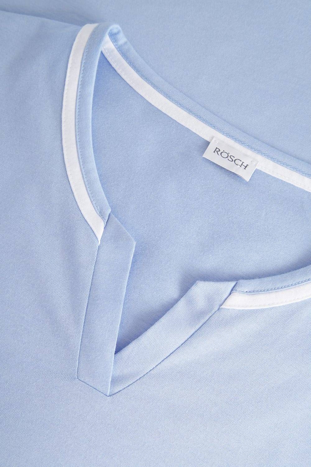 Rösch Pyjama Mit Punktedruck Blau-Weiß 100% Baumwolle