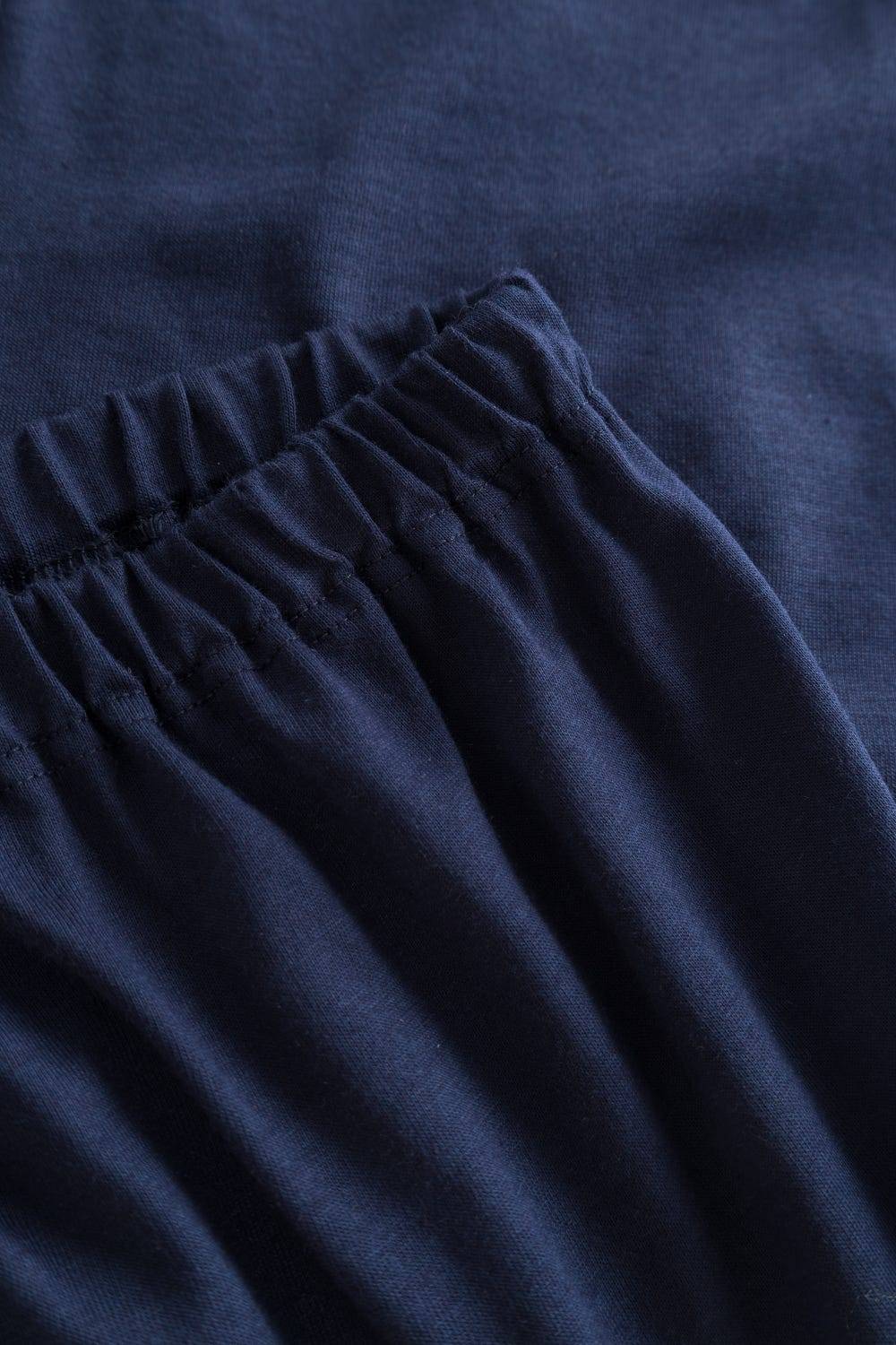 Rösch Pyjama Mit Spitzendetails Dunkelblau Baumwolle/Modal