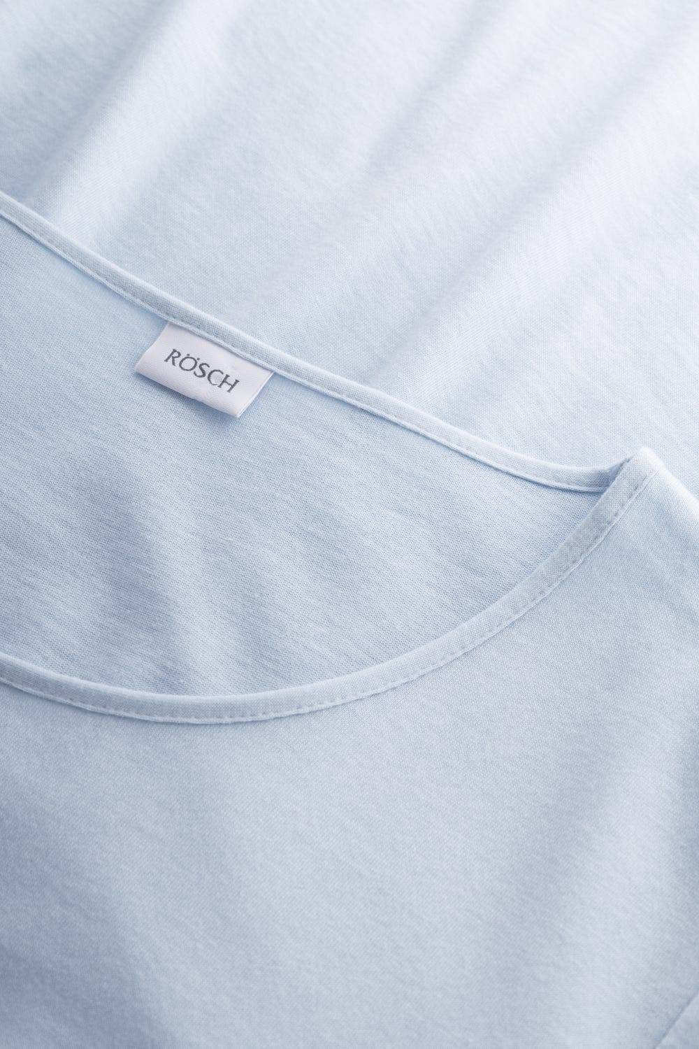 Rösch Pyjama Mit Stufenlook Hellblau Baumwolle/Modal