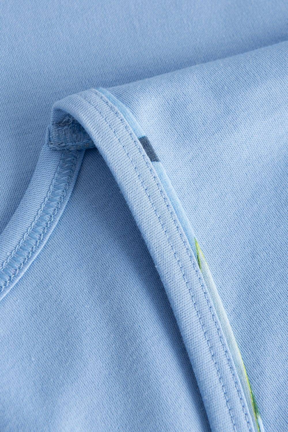 Rösch Pyjama Mit Tropischem Palmen-Druck 3/4-Hose Paspel Baumwolle/Modal