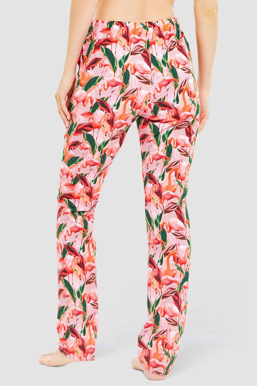 Rösch Pyjamahose Im Flamingo-Druck Baumwolle/Elasthan