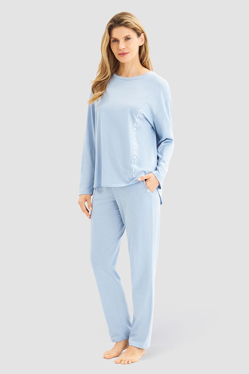 Rösch Pyjamahose Im Puristischen Stil Baumwolle/Modal