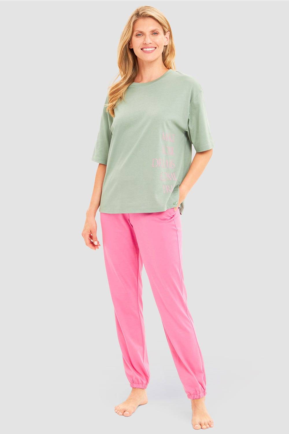 Rösch Pyjamahose Mit Bündchen Sportiv Baumwolle/Modal