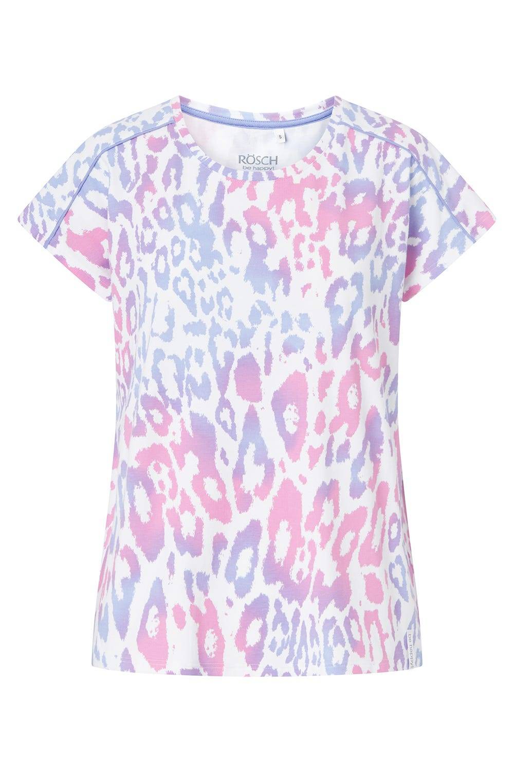 Rösch Pyjamashirt Im Modernen Leoprint Baumwolle/Elasthan
