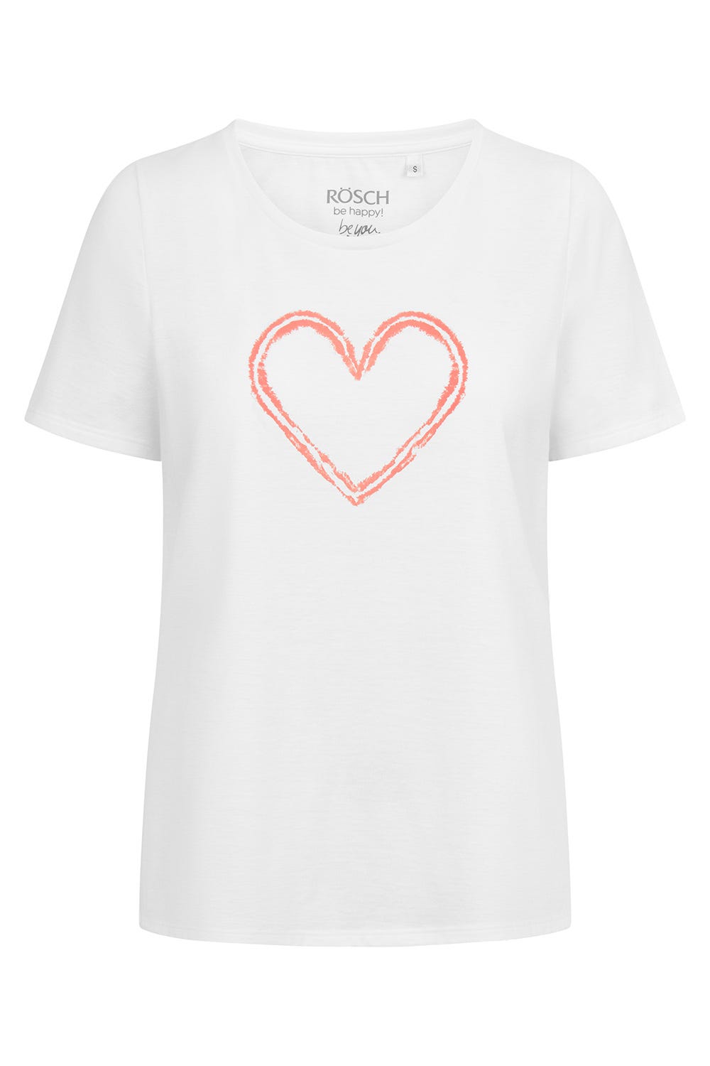 Rösch Pyjamashirt Mit Motivdruck Herz 100% Baumwolle