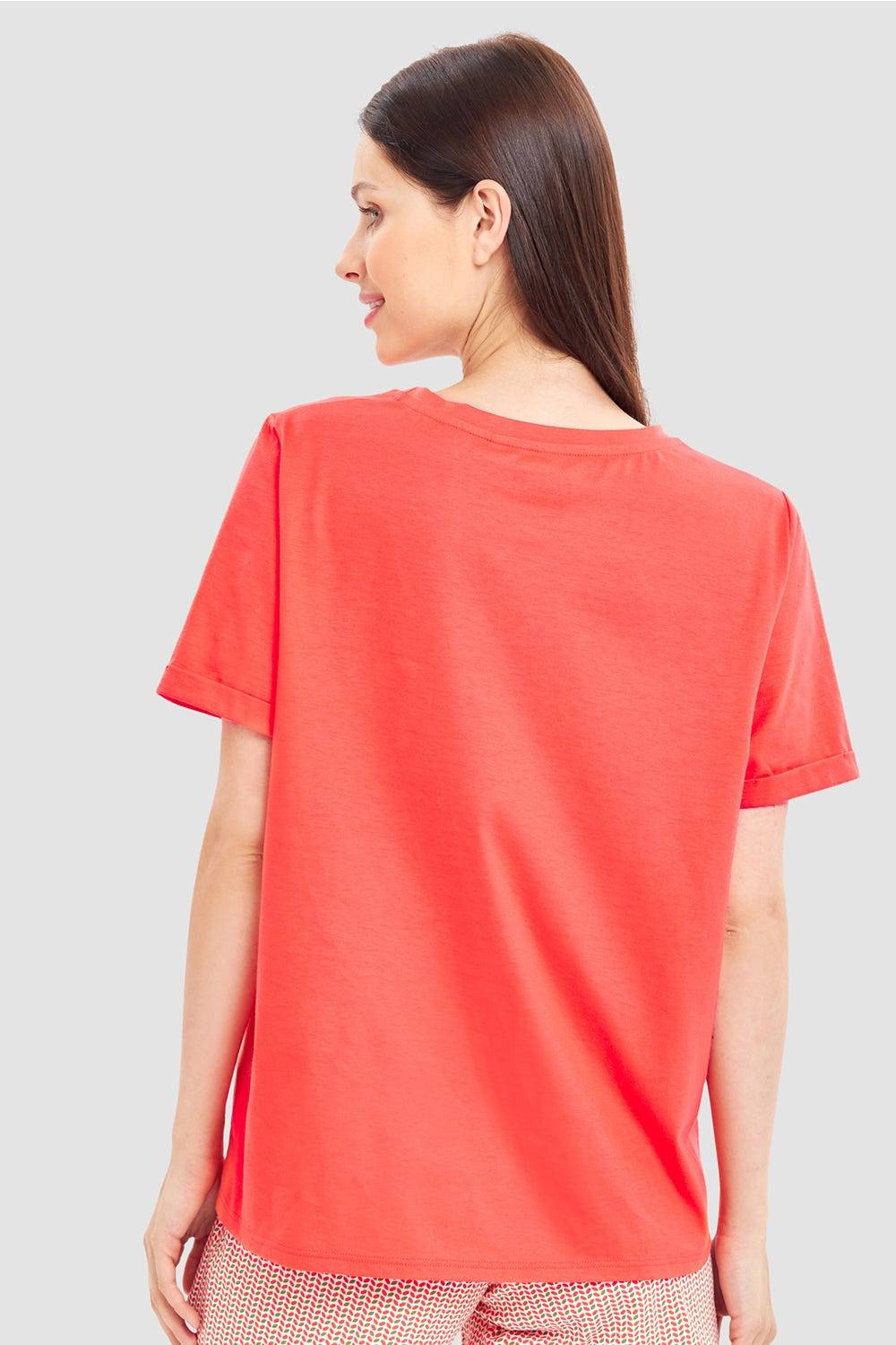 Rösch Pyjamashirt Mit Motivdruck Love 100% Baumwolle