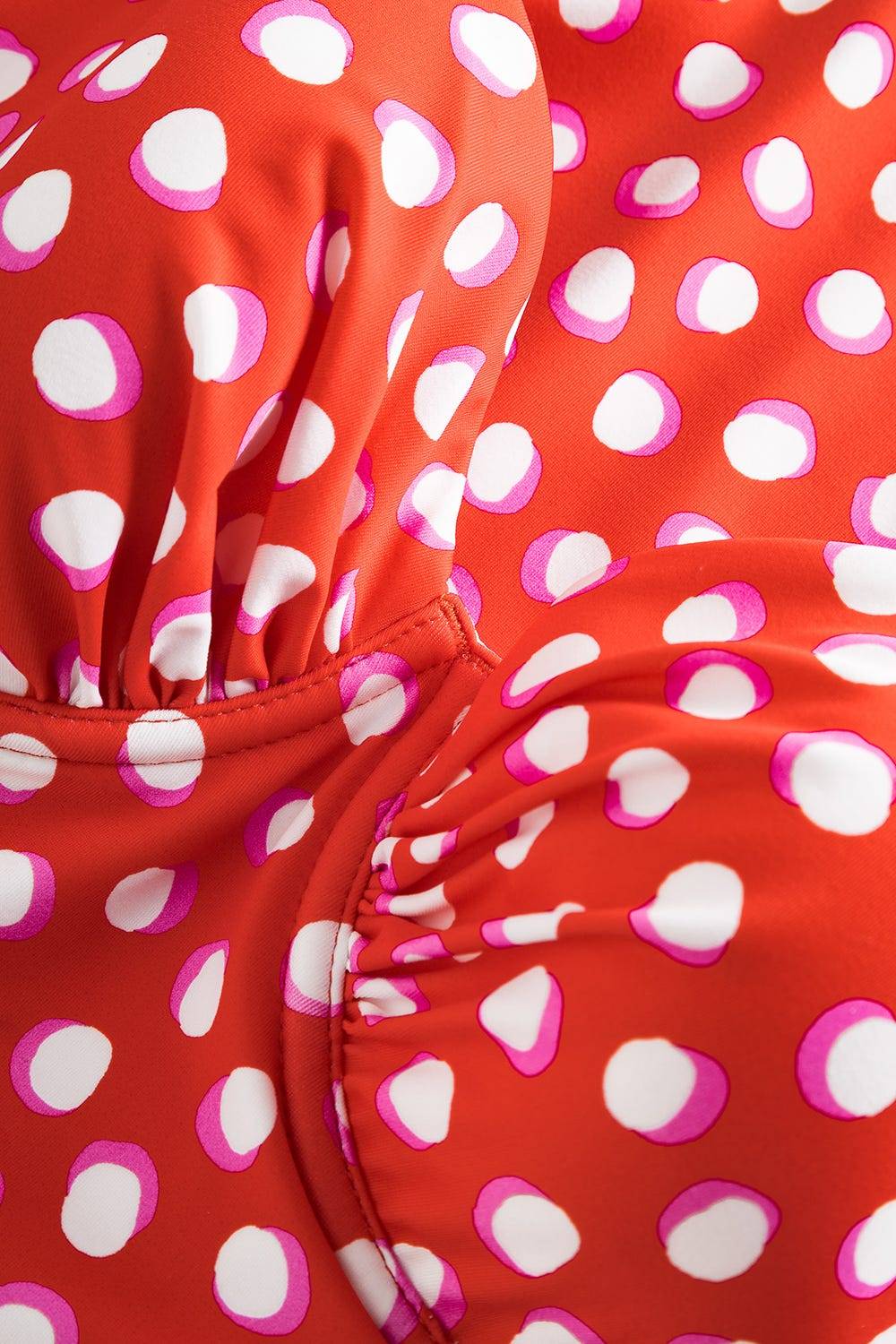 Rösch Badeanzug Im Retro-Tupfendruck Rot-Weiß