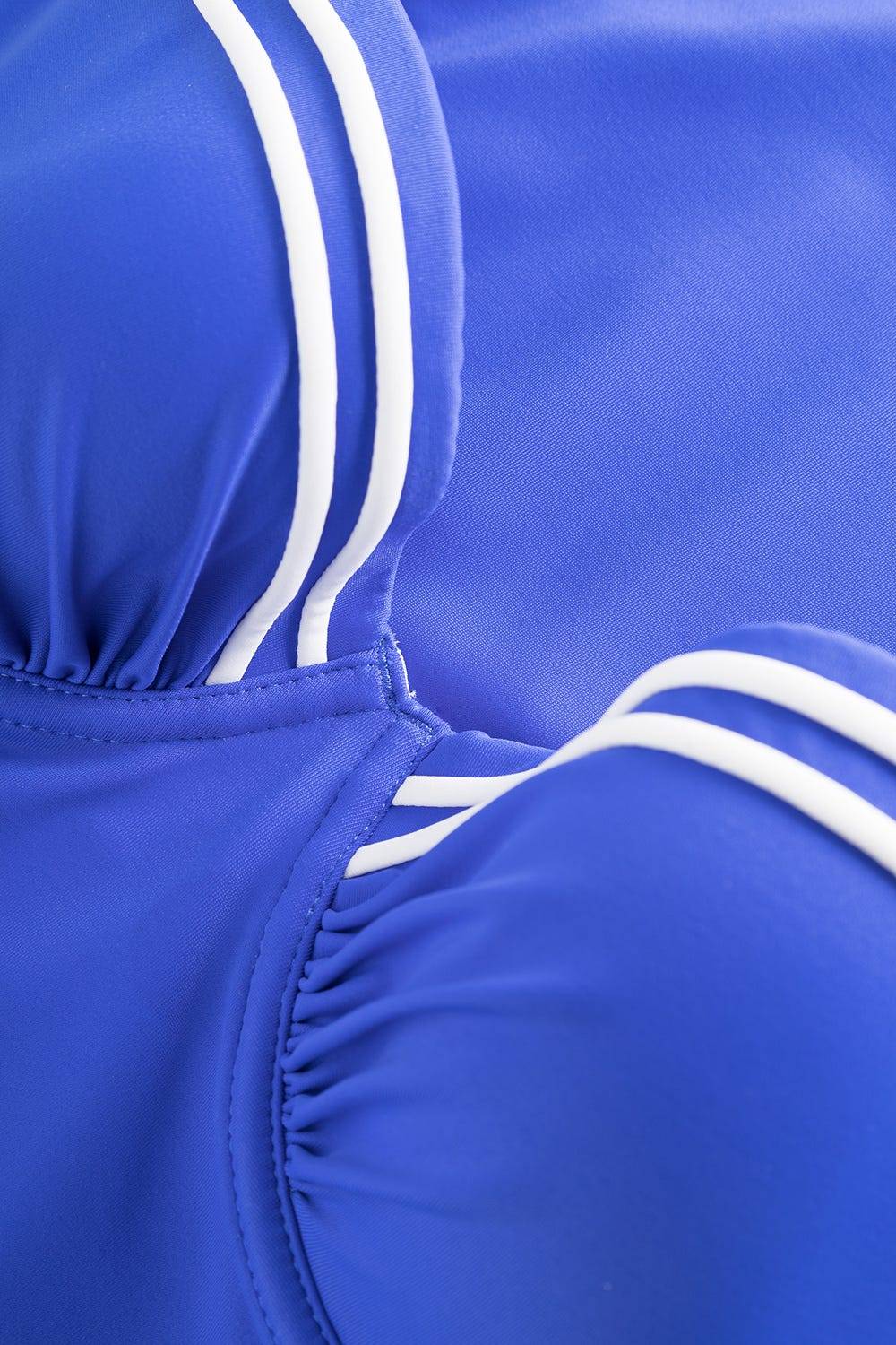 Rösch Badeanzug Mit Streifendetails Neon-Blau