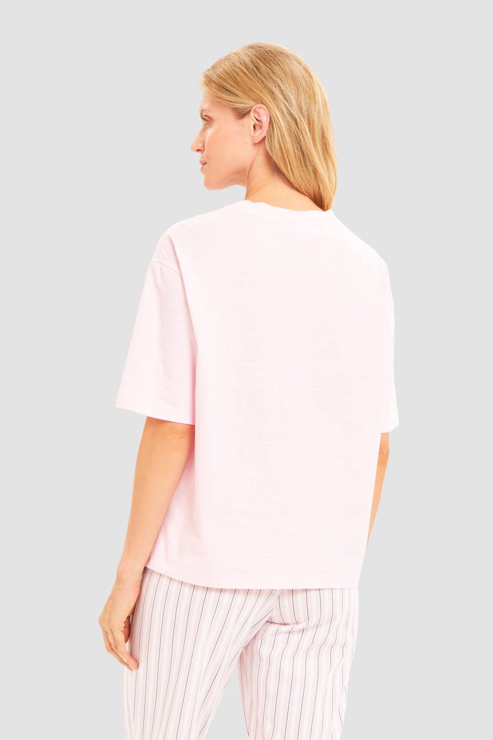 Rösch Basic Pyjamashirt Kurzarm Im Sportiven Look
