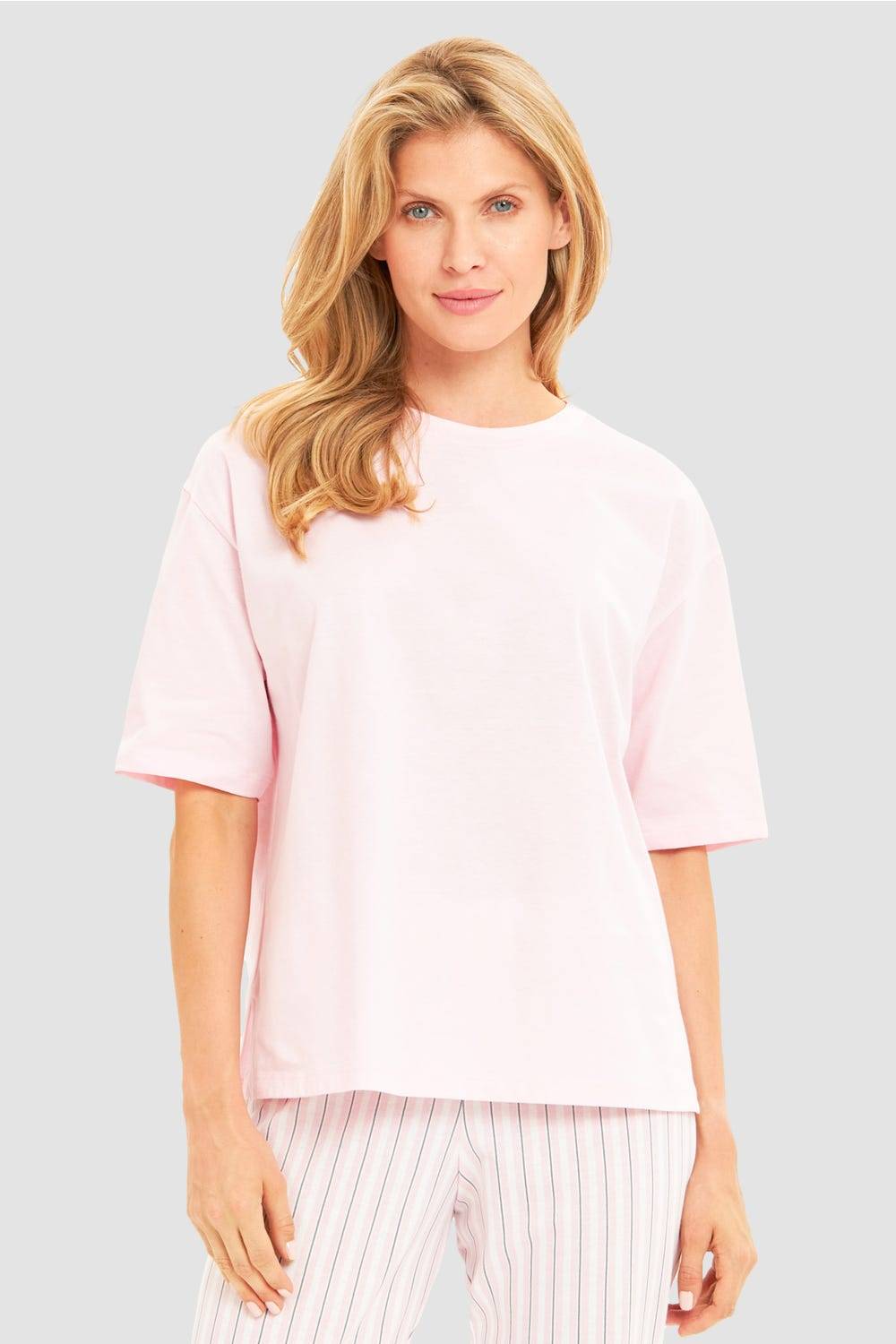 Rösch Basic Pyjamashirt Kurzarm im sportiven Look Rösch Basic Pyjamashirt Kurzarm im sportiven Look