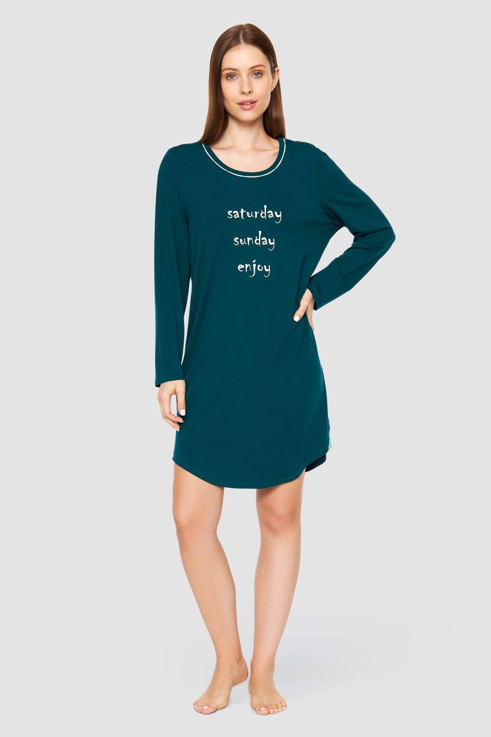 Rösch Bigshirt "saturday sunday enjoy" 100% Baumwolle