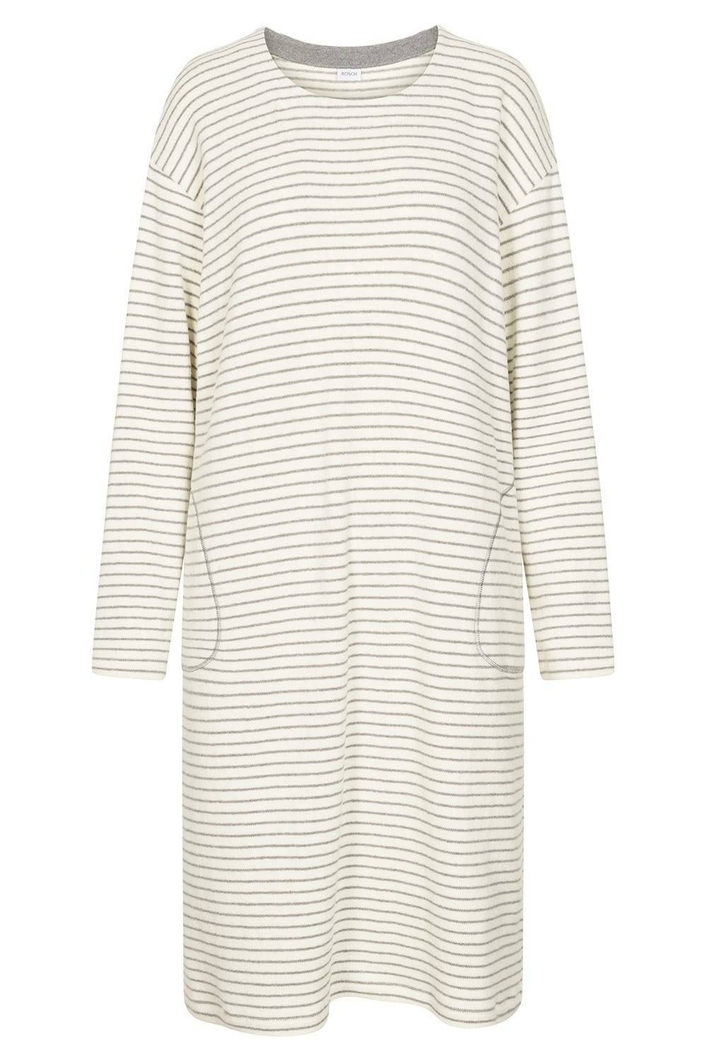 Rösch Hauskleid Im Ringelmuster Strick Materialmix