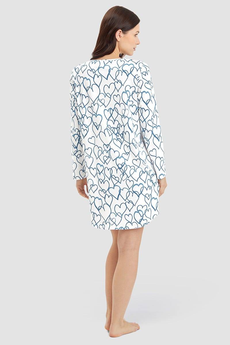 Rösch Nachthemd Im Herzen-Druck 100% Baumwolle