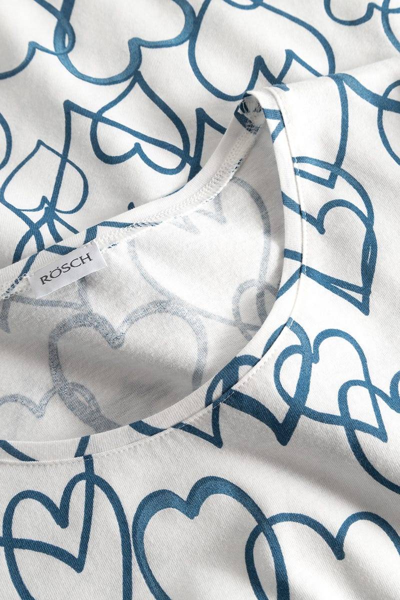 Rösch Nachthemd Im Herzen-Druck 100% Baumwolle