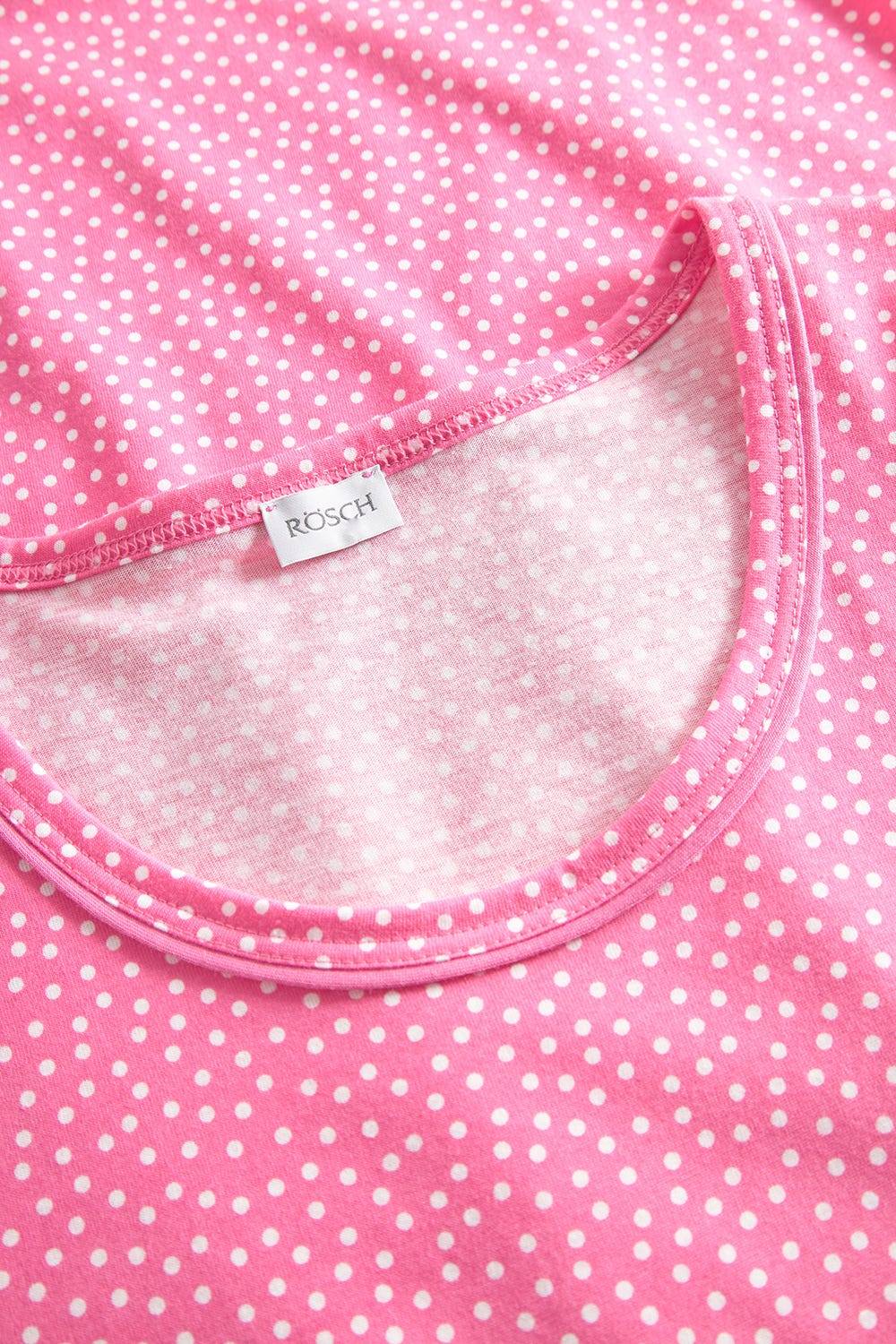 Rösch Nachthemd Im Tupfendruck Pink 100% Baumwolle