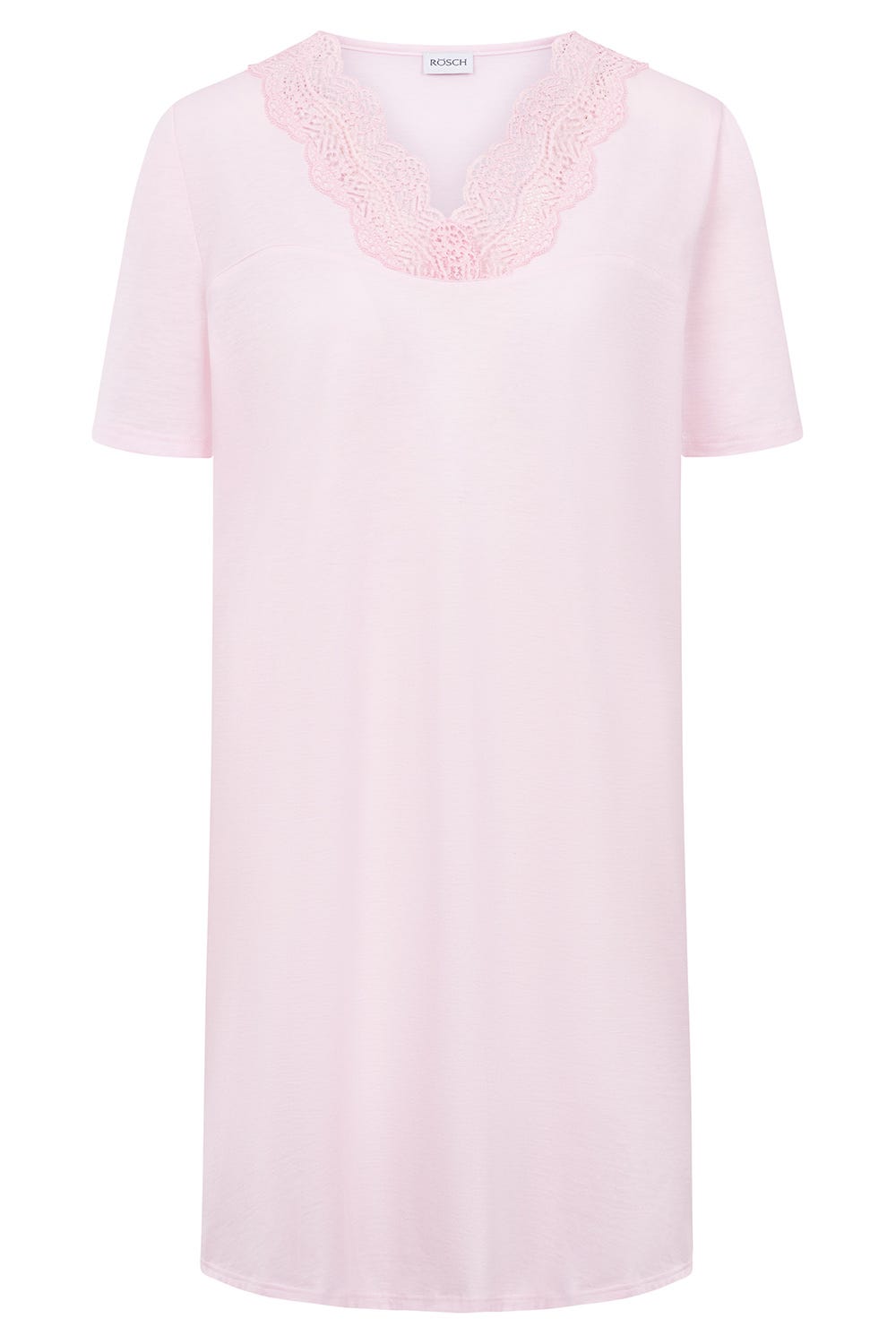 Rösch Nachthemd Mit Spitzendetails Rosa Baumwolle